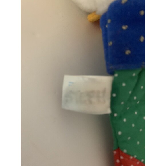 Vintage Christmas Stocking Duck Santa Hat Well Made Toy Happiness Aid 1980s - Picture 10 of 12